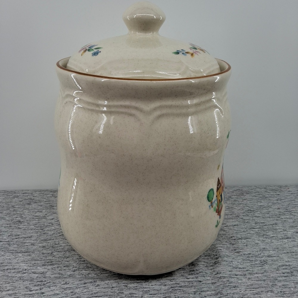 Vintage International Heartland Large 9 " tall w/Lid Canister Stoneware - Picture 4 of 11